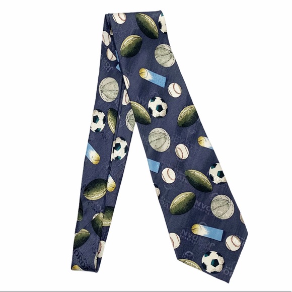 🎄3/$15 Michael Jordan Sports Equipment 100% Silk Tie - Picture 1 of 3
